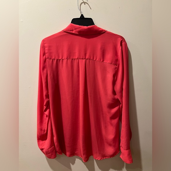 Express Button Down Shirt in Pink/Salmon - Picture 3 of 6